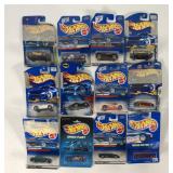Hot Wheels die cast cars, one dozen, carded