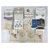 Textiles, embroidered pillowcase sets,