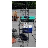 3pc Home Goods Lot, water hose holder, rooster