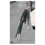 Group of various Steel Fence Posts