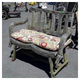 Primitive Gardening Decor Loveseat, armed, 36"