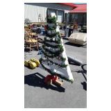 Lighted Christmas Tree Outdoor Tree, pine wood