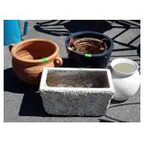 5pc Decorative Outdoor Planters lot