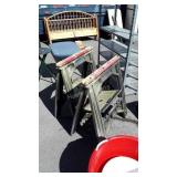 Set of poly Folding Saw Horses, used still good