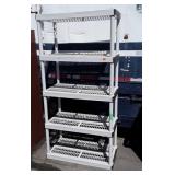 Keter poly 5 tier Storage Shelf, 36x18x72" tall