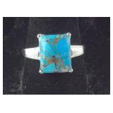 Size 8 Sterling 4.65ct matrix chestnut brine