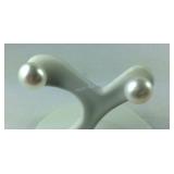 8mm freshwater white cultured pearl stainless