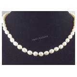 20in Sterling freshwater white cultured pearl