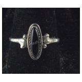 Sterling silver Black Onyx Ring  2 grams, size