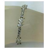 CZ Sterling Silver Bracelet  11.4 grams, size 7.5