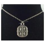 Religious Pendant & Necklace  20.2 grams, size