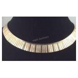 Wide Sterling Silver Necklace/Choker  16, size