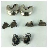 4 Pairs Of Vintage Clip On, Screw Back Earrings