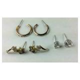 Two Pairs of Earrings and a unmatched pair