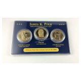 James K Polk Presidential Coin Set