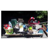 Skid with Storage Solutions, helmets, toys,