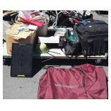 skid with goal zero solar panel, ,storage bags,