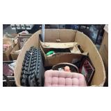 Group of interlocking mats, toys, cushions,