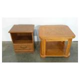 Two end tables, different styles, seller code LW