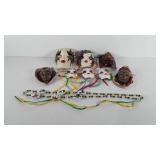 Ceramic and wooden theatrical Mardi Gras masks