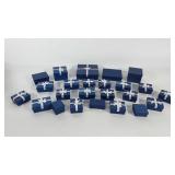 Group of 24 jewelry gift boxes, mixed sizes,