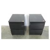 Pair of laminate storage drawers, each measures