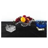 Glassware/crystal, includes glass center piece