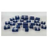 Group of 24 jewelry gift boxes, mixed sizes,