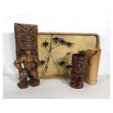 Tiki wares group, Treasure Craft 1959 ceramic
