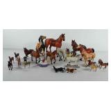 Toys, group of horses, includes Twenty-Four