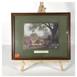 Horse print, A Colt and Two Chestnut Horses by