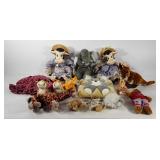 Plush toys, includes cow mop dolls, koala pillow,
