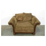 Oversized arm chair, 54" x 36", marks as shown