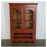 Farm or country kitchen pie safe with 16 bottle