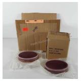 Box of six threshold ceramic soap dishes