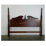 King size headboard, cherry wood, finials are