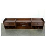 Desk top storage cubby, features two drawers, 9"