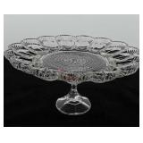 Glassware, footed deviled egg plate, 5.5" x 11"