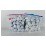 Golf balls, includes 50 Vice balls, and 50 Srixon