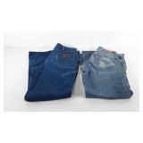 Two pairs of jeans, wranglers men