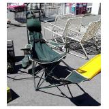 Camping type Chair with attached Footrest