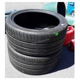 Two Automotive Tires, Michelin Latitude 295/35R2.