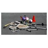 Sports Accessories lot, soft and Baseballs,