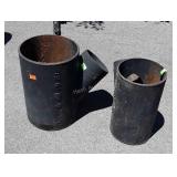 Two Cast Iron Pipe Fittings, 8x14"&10x16".