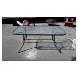 Outdoor glass top Table 34x60"