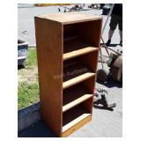 Wooden shelf cabinet, slanted shelves. 20x16x48"