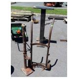 Two pc old shop Equipment lot, Jack, and Barrel