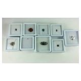 Gemstones, 9 assorted