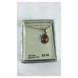 Sterling silver genuine coral necklace 18in