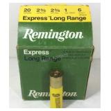 Ammo, Remington Express 20ga 2 3/4in 1oz 6shot